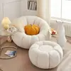 Sillón Sofá Perezoso de Calabaza, Sillón Reclinable de Algodón Comprimido al Vacío Sofá de Ocio con Reposapiés
