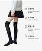 Calcetines de compresión para pantorrillas de mujer, calcetines adelgazantes hasta la rodilla, calcetines para pantorrillas estilo coreano, estilo japonés para primavera y otoño, color liso blanco y negro, calcetines anti-pilling