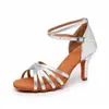 Novos Sapatos de Salto Alto para Dança Latina Feminina Exportação Transfronteiriça Sapatos de Dança Adulto Sola Macia Sapatos de Prática Sapatos com Salto Cônico de 8cm