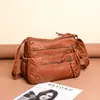 Bolsas2026 novo modelo Amazon transfronteiriça bolsa feminina bolsa vintage para mãe de meia-idade bolsa de couro macio de grande capacidade