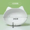 Tianyuan Pet Tigela Cerâmica Personalizada Cabeça de Gato com Esmalte Branco Fosco e Pulverização Colorida para Gatos e Cachorros Atacado