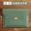 2026 Nueva Bolsa Magnética para Archivos de Oficina, Bolso de Cuero para Documentos, Maletín para Almacenamiento de Datos, Bolsa Impermeable para Documentos