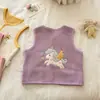 Colete Aconchegante de Pelúcia Gato para Crianças Acariciar Desenho Animado Meninos e Meninas Bebês 26 Outono/Inverno Colete Quente Camada Interna Essencial para Uniforme Escolar Tendência