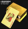 Gold Poker PVC Plástico Poker impermeável Creative Poker Local Hero Gold Dollar Euro Gold Poker