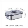 Caja de Conservación al Vacío en Stock Acero Inoxidable Refrigerador Almacenamiento de Frutas y Verduras Contenedor Sellado Grado Alimenticio 304 Caja de Conservación