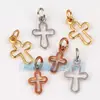 Accesorios para Joyería DIY Cobre Puro Microincrustado Calado Cruz Estrella de Cinco Puntas Estrella de Cinco Puntas Colgante Pequeño
