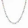 Collar de cuentas de vidrio de colores nuevo de verano para mujer, diseño de nicho, sentido de la moda, cadena para la clavícula, dulce, fresco, accesorios versátiles