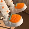 Menina Coração Inverno Home Moda Soft Bottom Lua Shoes Estudante Creative Little Orange Quarto Quente Chinelos de Algodão para Mulheres