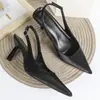 Sapatos de Salto Alto de Comércio Exterior Transfronteiriço Europeu e Americano, Nova Moda Versátil Confortável Bico Fino Salto Agulha, Sandálias, Sapatos de Salto Alto