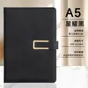 Caderno a5 logo personalizado escritório comercial caderno de alta aparência conjunto caixa de presente couro macio fivela planejador