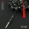 Modelo de Metal de Armas Frías de los Tres Reinos: Adorno de Arma Cuchillo Dragón Verde de Guan Yu, Colección de Dieciocho Armas Antiguas