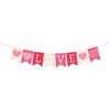 Adornos colgantes de flores para el día de San Valentín, suministros de decoración para fiestas de bodas, bandera de cola de pez con amor, decoración para la sala de bodas