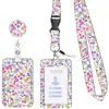 Cordón para Tarjeta de Documento UV con Hebilla de Tirar Retráctil Popular Estampada, Insignia Fácil de Colocar, Portatarjetas Transfronterizo con Varias Hebillas de Tirar Fáciles
