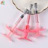 Ponto 1ml vidro fino luer lock agulha de água leve embalagem de beleza ácido hialurônico material boca espiral pré-vaso injeção