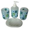 Juego de baño caliente de 4 piezas, juego de baño de plástico de 4 piezas juego de baño estampado juego de baño de 4 piezas juego de baño de 4 piezas