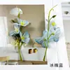Flor Artificial de 3 Ramas Orquídea Phalaenopsis de Colores Cadena Material para Accesorios de Cabello DIY Flor Falsa Guirnalda para el Hogar Decoración de Fotografía