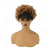 Comércio Exterior Transfronteiriço Chapéus e Perucas para Mulheres, Pequenos Apliques de Cabelo Encaracolado, Perucas Afro de Fibra Sintética Encaracolada de Primavera, Chapéus Peruca