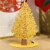 Tarjeta de felicitación estéreo de estilo japonés con chai negro y árbol de ginkgo, hermosa decoración de mesa, tarjeta universal de agradecimiento y bendición para cumpleaños.