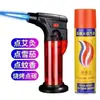 Isqueiro Especial Inflável tipo Pistola de Spray para Moxabustão e Bastões de Moxa, Adequado para Assar, Acender Charutos, À Prova de Vento, Alta Temperatura, Pequeno Isqueiro Portátil tipo Pistola de Spray