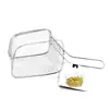Fabricante en stock canasta para alimentos fritos canasta para papas fritas tamaño pequeño piezas de pollo frito alas de pollo frito canasta de malla para snacks