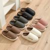 Pantuflas de Algodón para Hombre, Otoño e Invierno, Hogar, Interior, Suela Gruesa, Antideslizantes, Cálidas, Forradas de Felpa, Nuevo Estilo 2026, Pantuflas de Algodón Peludas para Mujer