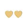 Aretes de botón redondos ovalados triangulares en forma de corazón para mujeres niñas acero inoxidable oro aretes geométricos joyería regalo