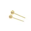 Pendientes pequeños de plata de ley S999 para mujer, combinables a diario, con forma de gorro y hueso, para hombre y mujer, sencillos, con cuentas redondas esmeriladas.