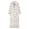 Atacado de Roupas Femininas Transfronteiriças Verão 2026 Novo Estilo Europeu e Americano Moda Feminina Casual Solto Estampado Vestido Longo