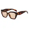 Gafas de Sol Europeas y Americanas de Montura Grande Adelgazantes para Mujer Nuevas Transfronterizas Personalizadas Retro Moda Gafas Estampado Leopardo Ojo de Gato Gafas de Sol Retro
