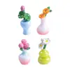 Micro Paisaje Creativo Arreglo Floral Hecho a Mano Arte Florero Casa de Muñecas Decoración DIY Accesorios Mini Adornos de Resina