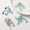 Estilo vacacional de verano color flor borla lirio orquídea diy hecho a mano fresco tocado accesorios para el cabello pendientes material venta al por mayor