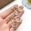 6 Resina Fruta Tridimensional Colgante Cereza Grande Hecho a Mano DIY Llavero Bolsa Collar Accesorios de Joyería para Mujer