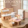 Decorações de mesa, móveis em miniatura para brincar de faz de conta transfronteiriço, cozinha, quarto, modelo de piano, brinquedo de cena em miniatura, casa de bonecas
