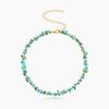 Joyería Transfronteriza Europea y Americana, Collar de Moda Estilo Urbano para Mujer, Collar Asimétrico de Cristal Blanco Transparente con Turquesa