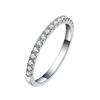 Anillos Minimalistas Apilables Japoneses y Coreanos Anillo de Plata de Ley S925 con Moissanita Anillo de Moda Ins Personality Fresco Joyería para el Dedo de la Cola de Mujer