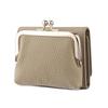 Billetera de Cuero Genuino Transfronteriza para Mujer con Clip Metálico Monedero Protección Antirrobo RFID Cepillado Multitarjeta Tarjetero Clip Corto para Billetes