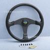 Directo de fábrica coche universal 14 pulgadas plano PU volante 350MM SPOON volante competitivo