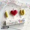 520 Dia dos Namorados Decoração de Bolo em Formato de Coração Ornamento Aniversário de Casal Coração de Amor love Vela Prateada para Inserir