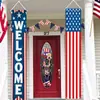 Bandeiras de Banner para Varanda do Dia da Independência Americana Transfronteiriças São Adequadas para Decoração Externa, Porta da Frente, Varanda e Parede