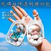 Bolsa Protetora Transparente para Armazenamento de Bonecas Bubble Mart Mini Figura Viagem Alta Transparência Resistente a Arranhões Bolsa de Pendurar Coleção Mini Boneca