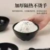 Tazón pequeño de plástico negro, tazón de arroz, tazón redondo, tazón pequeño para sopa, olla para sopa, tazón para condimentos, tazón de arroz de melamina, tazón comercial al por mayor