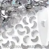 5*8mm Forma de Luna Diamantes Planos Fondo Diamante Joyería Accesorios Vidrio Uñas Arte Diamante Usable Uña Cristal Accesorios Diamante Mayoreo