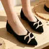 Comercio electrónico transfronterizo, talla grande, nueva colección primavera/otoño 2026, zapatos planos para mujer, estilo europeo y americano, zapatos slip-on de punta a la moda