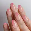 Uñas Almendradas Portátiles, Uñas Largas Estilo Europeo y Americano, Estilo Dulce y Fresco, Arte de Uñas con Pedrería Estrella Cruzada Blanco y Negro, Puntas de Uñas Postizas, Pegatinas para Uñas
