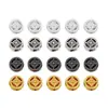 Aleación Vajra Ocho Tesoros Negros Brújula Espaciadores Perlas Hechas a Mano Pulsera DIY Collar Joyería con Cuentas Accesorios Materiales