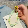 Cadena para Teléfono Móvil Cuentas Cuadradas de Queso Coloridas Chicas Dopamina Llavero de Coche Colgante para Bolsa de Auriculares Fabricante Mayorista