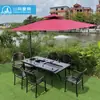 Mesa y Sillas de Barbacoa Xiao Zhou de Aluminio Fundido Impermeables Protección Solar Muebles para Patio Azotea Resort B&B Playa Lado del Mar Mesa de Barbacoa