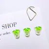 Accesorios para decoración de uñas de mini fruta simulada, mini frutas simuladas para decoración de uñas, accesorios de resina translúcida verde para pendientes DIY, venta al por mayor