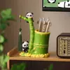 Adorno Portalápices de Panda con Alto Valor Estético, Caja de Almacenamiento de Papelería para Estudiantes, Decoración de Escritorio, Regalo de Vacaciones