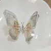 Grampo de Cabelo Borboleta Colorida em Gradiente para Crianças Presilha Bico de Pato Borboleta de Tecido Simulado Borboleta Pérola Tridimensional Acessórios de Cabelo Antigos